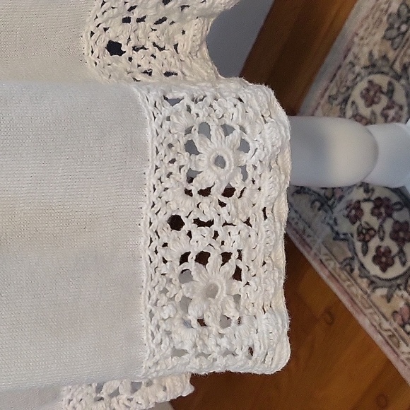 Nanette Lepore White Lace Up Crochet Dress Swimsuit Cover Up - See Sizing Below - Picture 5 of 8